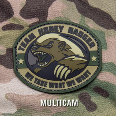 Mil-Spec Monkey Honey Badger PVC Velcro Patch ( Multicam )