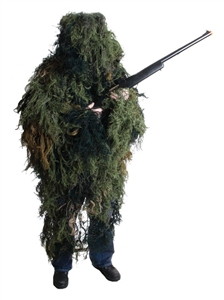 Adult Airsoft Burlap Camouflage Ghillie Suit Poncho ( Woodland )