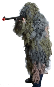Adult Airsoft Camouflage Ghillie Suit Poncho ( Leaf )