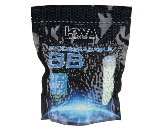 KWA Biodegradable (4,000) .25g Super Precision Airsoft BBs