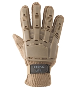 48627 V-Tac Full Finger Polymer Armored Tactical Gloves Tan Small