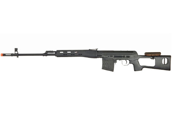 A&K Full Metal SVD AEG Sniper Rifle (450 FPS) Dragunov Airsoft Gun Fully Automatic w/ Battery and Charger