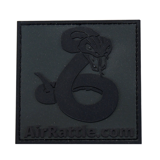 AirRattle.com PVC Rattlesnake Velcro Patch ( Black )