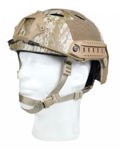 Bravo Pararescue Jumper Helmet Replica Airsoft Head Gear w/ Rail and NVG Mounts ( Digital Desert )