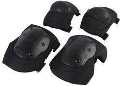 Airsoft Tactical Elbow and Knee Pads Set Black CA-329B