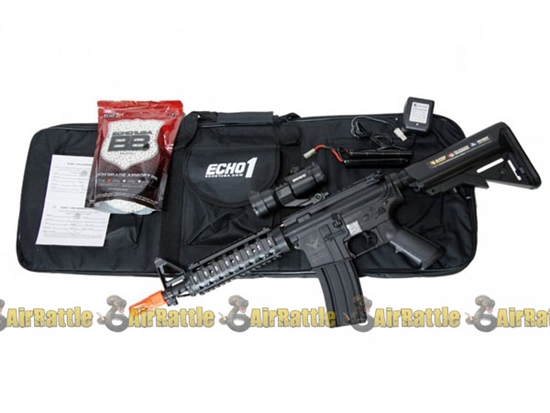 CS-JP116 Echo 1 Genesis M4 RIS Metal Gearbox Electric Automatic Gun w/ Combo Kit