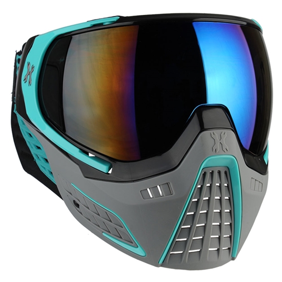 HK Army Tactical KLR Full Face Airsoft Mask - Slate Black/Teal