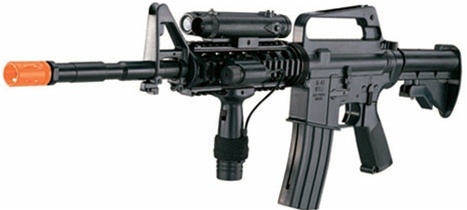 WellFire M16A4 Spring Airsoft M4 Gun With Laser