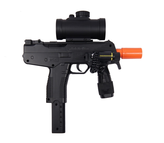 M30GL Airsoft Gun Spring Uzi With Laser, Red Dot Scope and Tac Grip