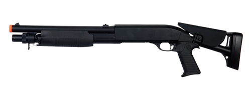 DE M3 Multi-Shot Shotgun M56C Triple Burst Airsoft W/ Tactical Stock
