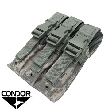 Condor Tactical Triple SMG / UZI / MP5 Mag MOLLE Pouch ( ACU )