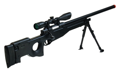WELL MB08 L96 AWP Sniper Airsoft Rifle w/Folding Stock and Bi-Pod Bolt Action Gun