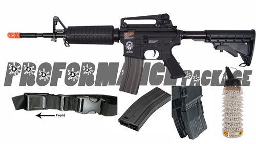 AirRattle Performance Package - G&G M4 Blowback Carbine Combo w/ Sling, Extra Magazine and Mag Clamp