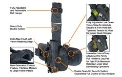 UTG Special Ops Tactical Left Leg Holster For Real Or Airsoft Pistols