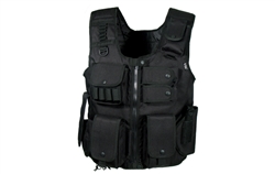 UTG SWAT Tactical Airsoft Vest Adjustable Size (Black) Law Enforcement Capable