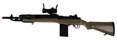 TSD M14 Spring Airsoft Sniper Tan Rifle Gun RIS M-14 SDM100TN2
