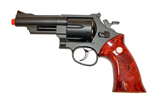 TSD Black Gas Revolver .357 MAGNUM Pistol 6 Shooter Airsoft Guns W/ Shells