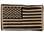 Warrior Airsoft Velcro Patch - US Flag - Tan/Black