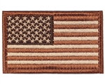 Warrior Airsoft Velcro Patch - US Flag - Tan/Brown