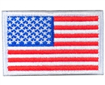 Warrior Airsoft Velcro Patch - US Flag - White/Red