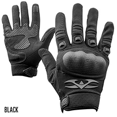 Zulu-Glove-B Valken Zulu Hard Knuckle Tactical Gloves Black Medium