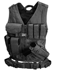 Condor Tactical Crossdraw Assault Vest Molle / Velcro ( BLACK )