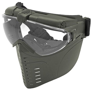 Tactical Airsoft Face Mask w/ Built In Ventilation Fan ( OD Green )