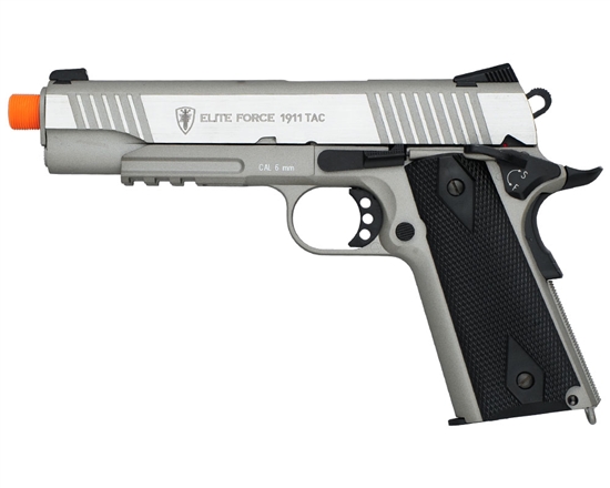 Elite Force CO2 Airsoft Pistol Blowback Hand Gun - 1911 Tactical - Silver