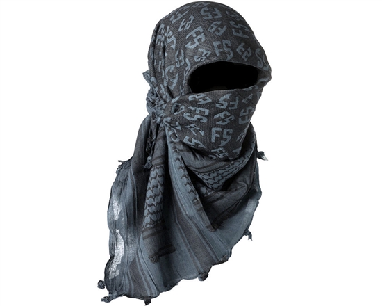 First Strike Full Head Cover Shemagh (Grey/Black)