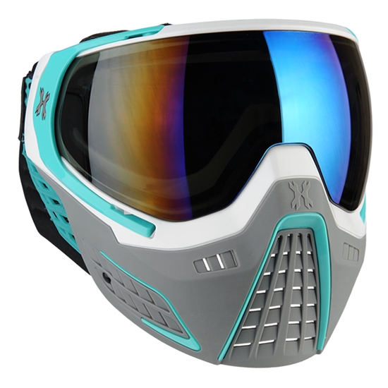 HK Army Tactical KLR Full Face Airsoft Mask - Slate White/Teal