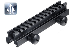 Leapers UTG Top Rail Riser RIS Mount ( Med-Profile ) w/ 13-Slots & See Thru Ability