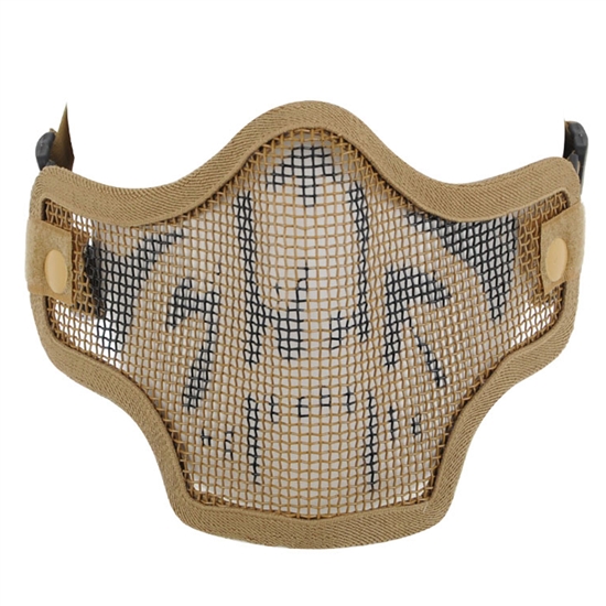 Valken Tactical 2G Wire Mesh Airsoft Face Mask - Tan Skull