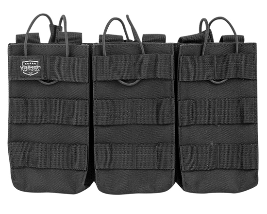 Valken Tactical Vest Accessory Pouch - Three Magazine AR Pouch (Black)