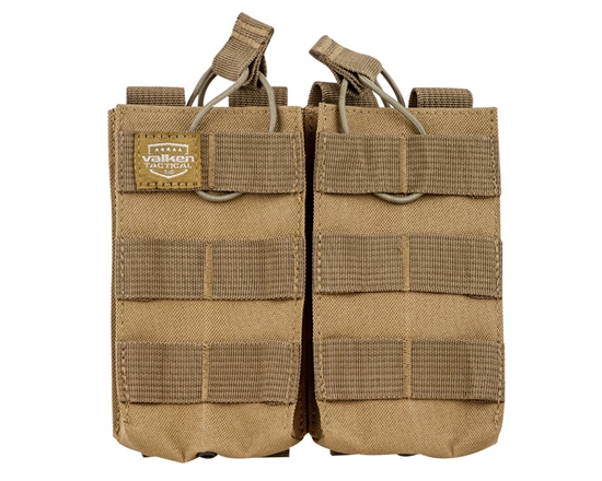 Valken Tactical Vest Accessory Pouch - Two Magazine AR Pouch (Tan)