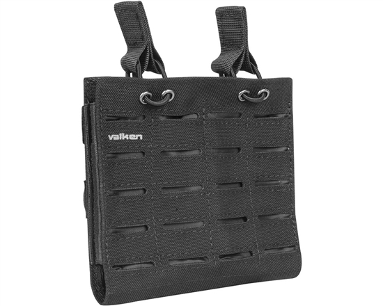 Valken Tactical Vest Accessory Pouch - Two Magazine Multi-Rifle Pouch LC (Black)