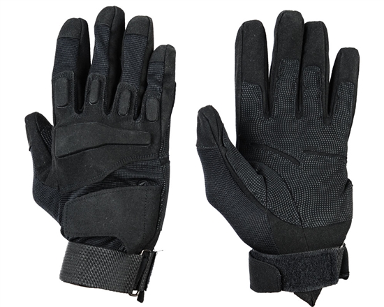 Warrior Airsoft Full Finger Padded Gloves - Black