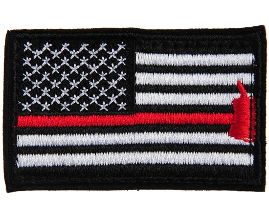 Warrior Airsoft Velcro Patch - US Flag - Black/White/Red