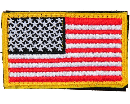 Warrior Airsoft Velcro Patch - US Flag - Red/White/Black