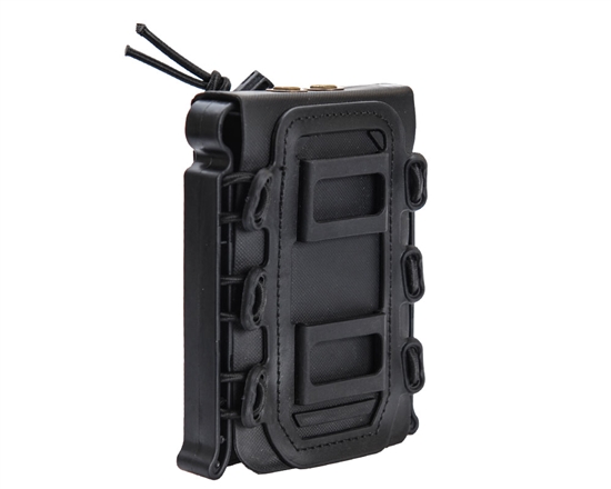Warrior Tactical Vest Accessory Pouch - AR15 Single Magazine Molle Pull Down - Black