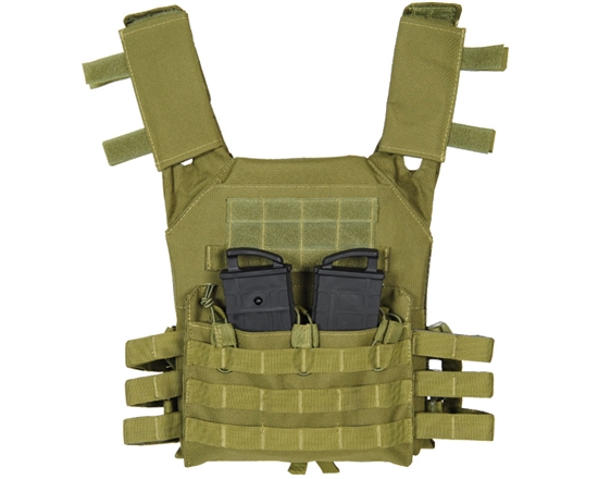 Warrior Tactical Plate Carrier Airsoft Vest - Low Profile - Olive Drab