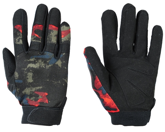 Warrior Airsoft Tournament Gloves - Acid Red