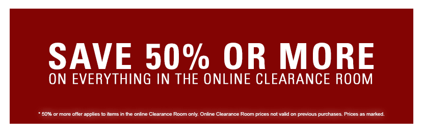 50% Off Clearance Items