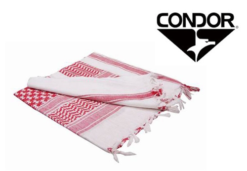 Condor Tactical Shemagh Face, Neck, and/or Head Wrap ( Red / White )