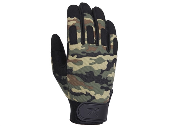 4429 Rothco Lightweight All Purpose Woodland Duty Gloves Medium