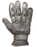 48535 V-Tac Full Finger Polymer Armored Tactical Gloves Black Medium