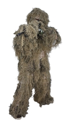 Youth Sized 4 PC Ghillie Suit Desert Grassland Camo - Gun Cover Included
