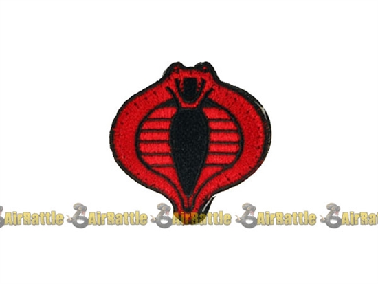 Lancer Tactical Red Cobra Snake Patch with Velcro