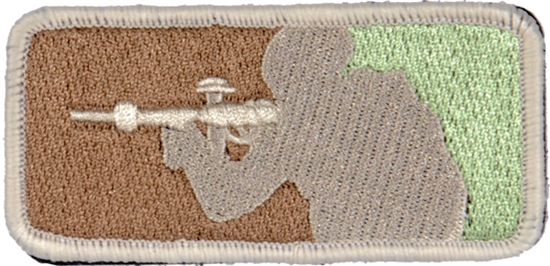 AC-146B Tactical Airsoft Silhouette Embroidered Velcro Patch Tab ( Camo )