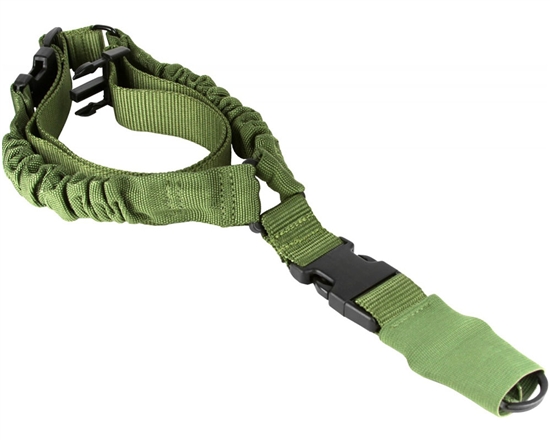 Aim Sports Rifle Sling - One/Single Point Bungee - Green (AOPS01G)