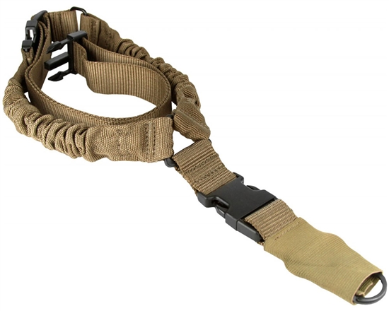 Aim Sports Rifle Sling - One/Single Point Bungee - Tan (AOPS01T)
